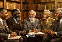 George Padmore, Paul Robeson, W. E. B. Du Bois, Marcus Garvey e Max Yergan