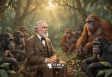 W. W. Howells: Afirmou que os grandes macacos da África estão mais próximos do homem do que do orangotango