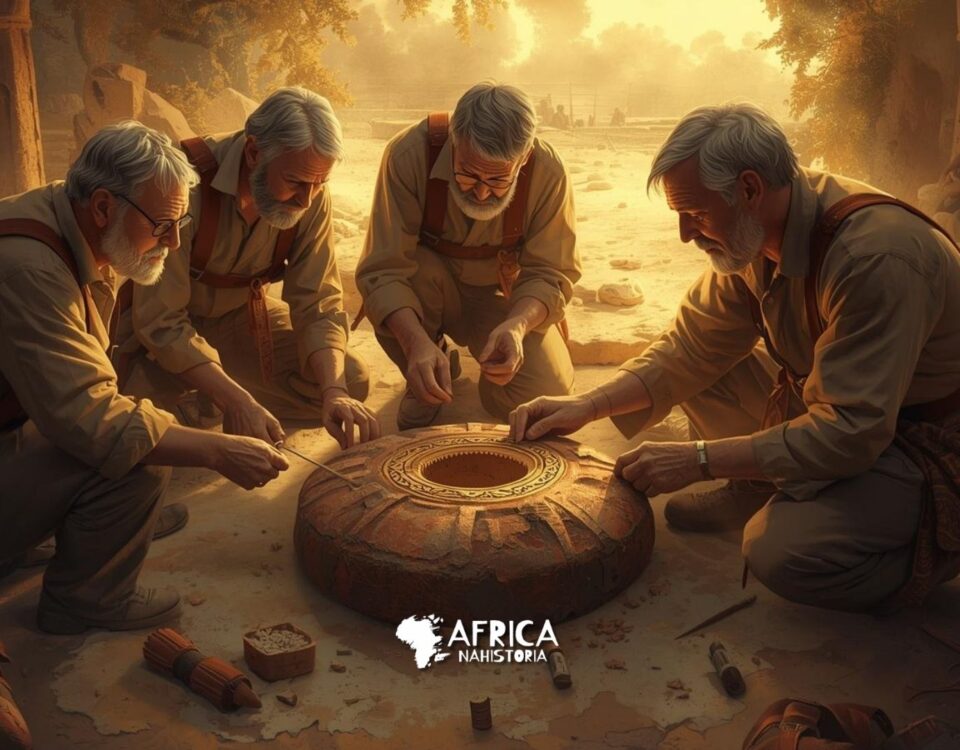 H. T. Wright, C. Allibert, A. Argan, J. Argan, C. Chanudet e P. Vérin: Arqueológos